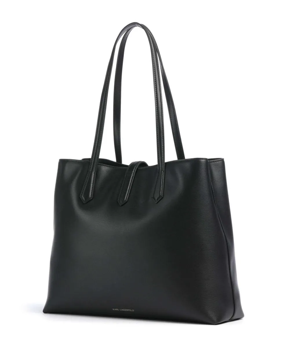 K/Autograph Medium Shopper fein genarbtes Rindsleder schwarz