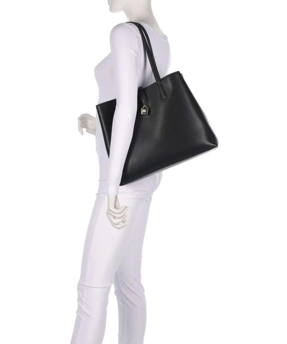 K/Autograph Medium Shopper fein genarbtes Rindsleder schwarz