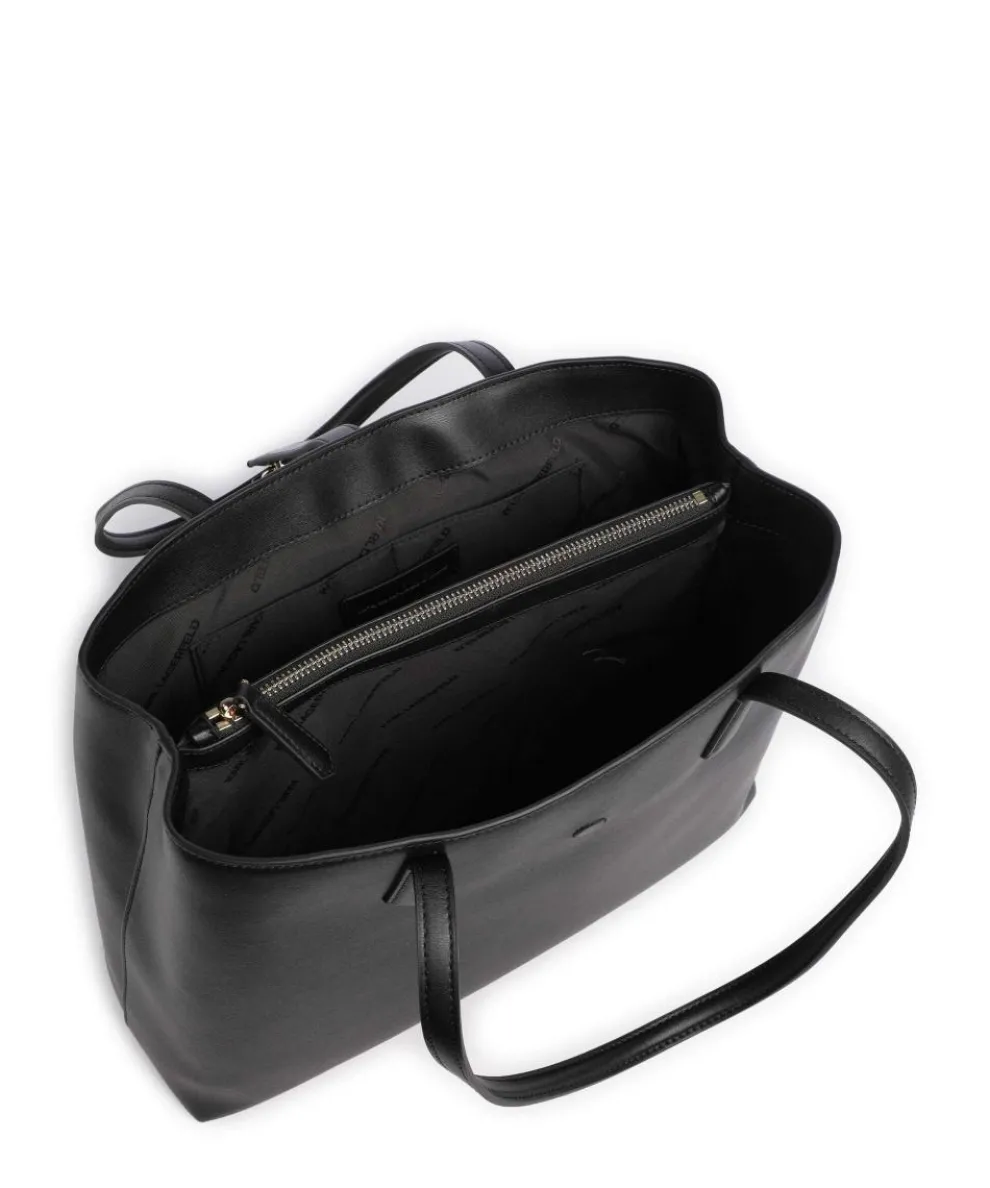 K/Autograph Medium Shopper fein genarbtes Rindsleder schwarz