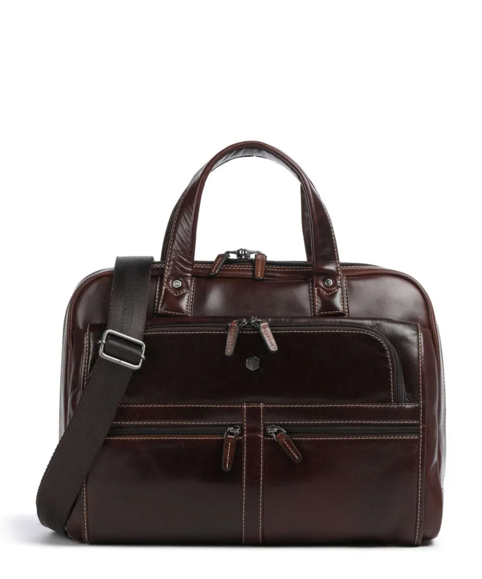 Montana Aktentasche 15″ fein genarbtes Rindsleder mahagoni