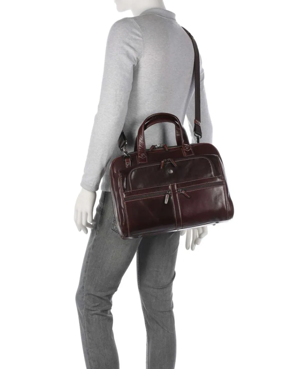 Montana Aktentasche 15″ fein genarbtes Rindsleder mahagoni