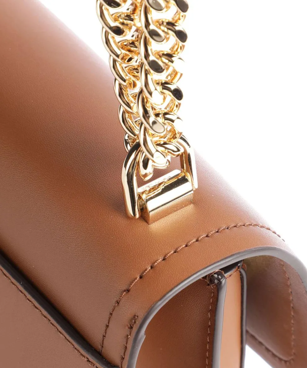 Heather Schultertasche fein genarbtes Rindsleder braun