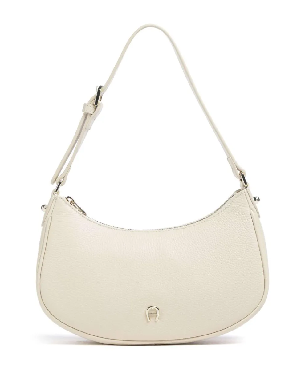 Diadora XS Schultertasche genarbtes Rindsleder creme