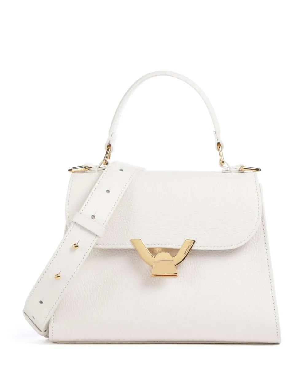 Dew Umhängetasche genarbtes Rindsleder weiß