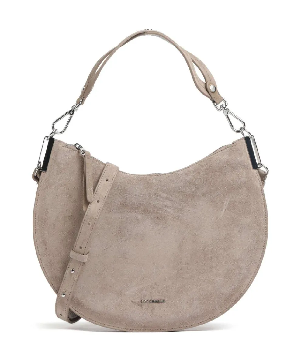 Sunup Suede Beuteltasche aufgerautes Leder taupe