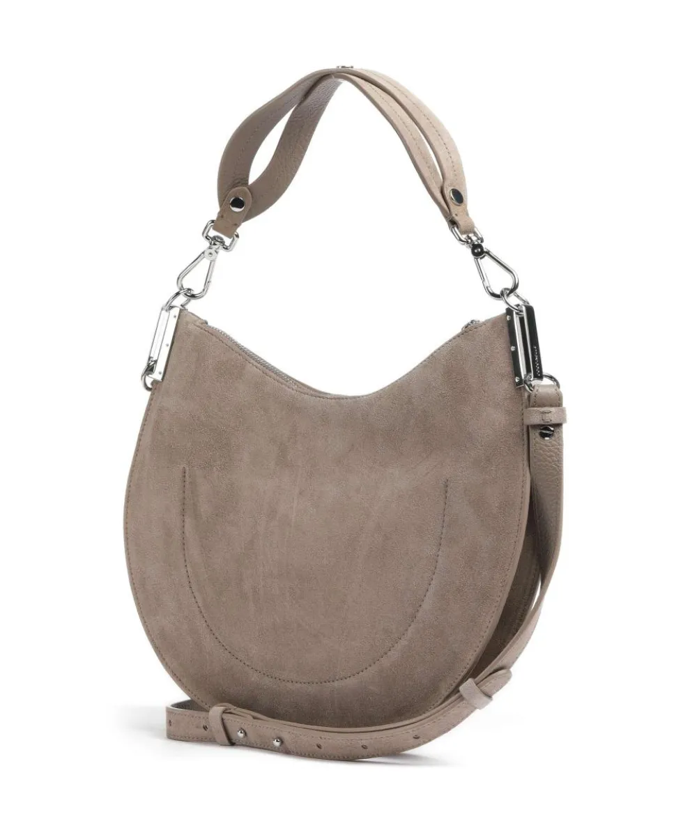 Sunup Suede Beuteltasche aufgerautes Leder taupe