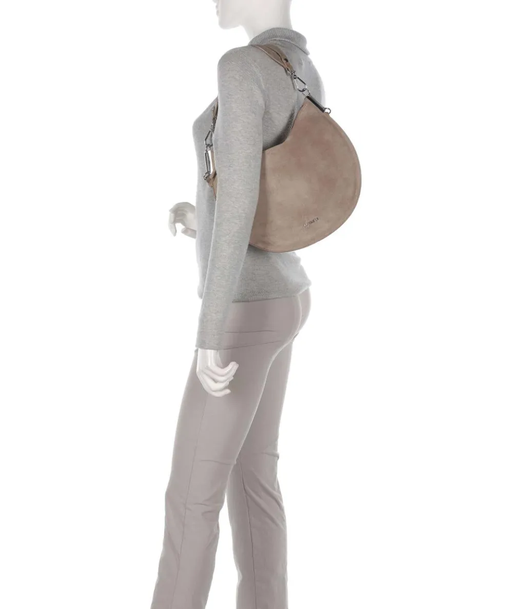 Sunup Suede Beuteltasche aufgerautes Leder taupe