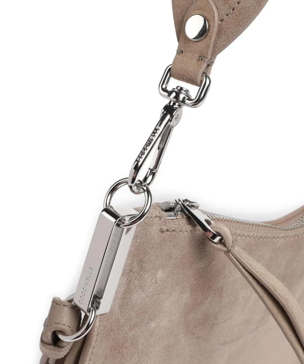 Sunup Suede Beuteltasche aufgerautes Leder taupe