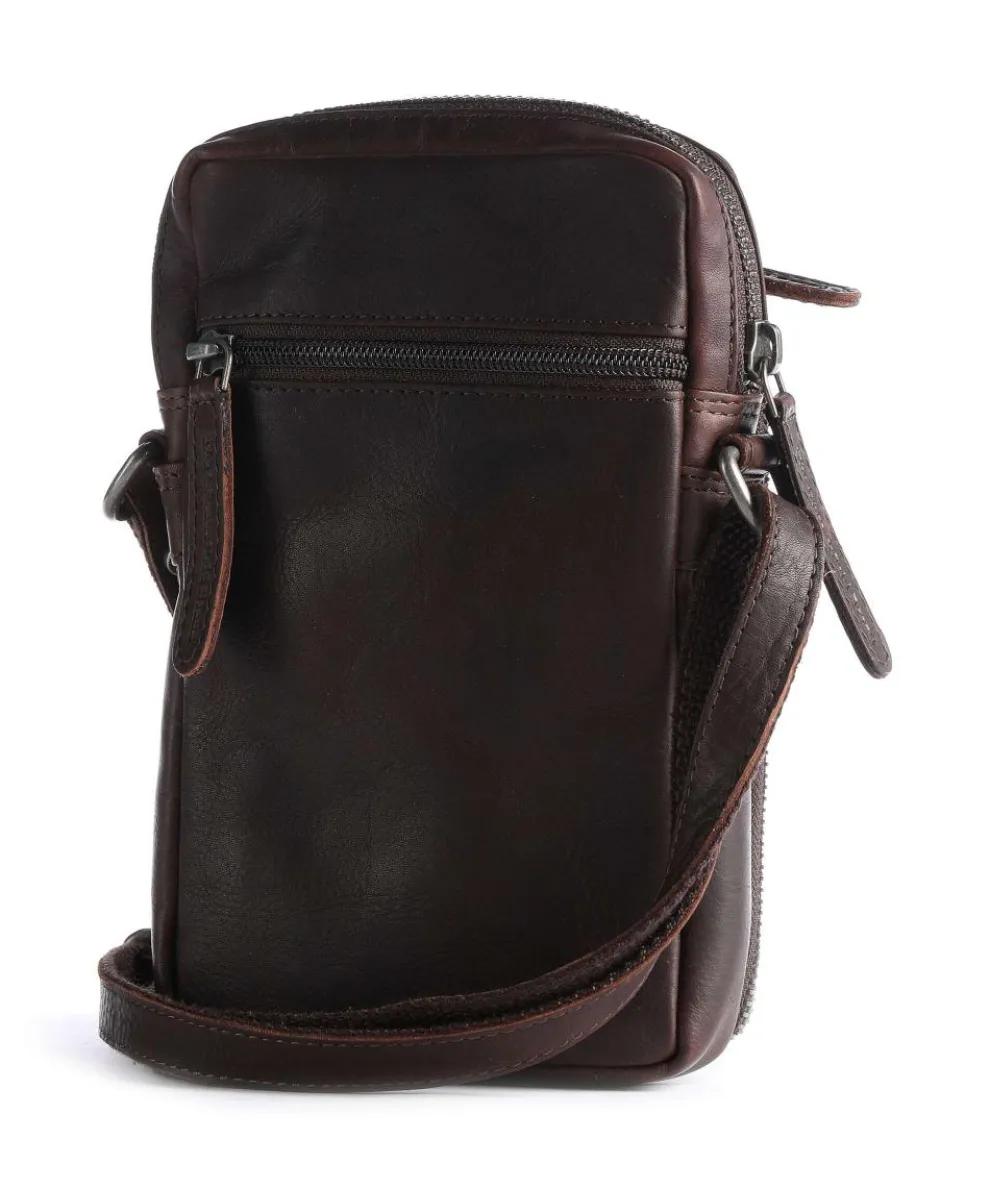 Hamilton Umhängetasche Pull-Up Rindsleder dunkelbraun