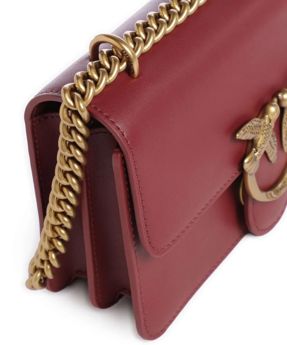 Love One Mini Schultertasche fein genarbtes Rindsleder wein