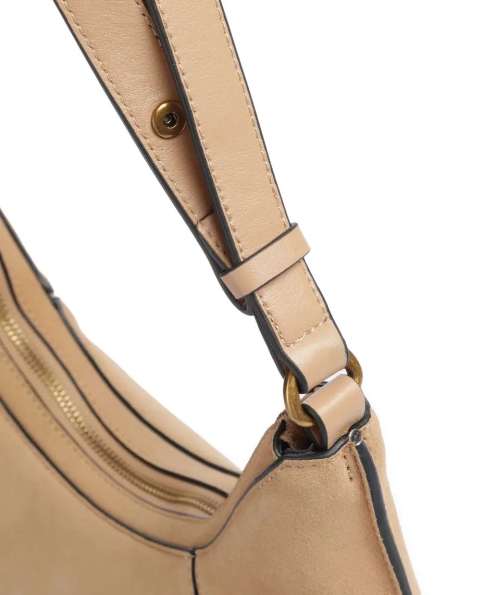 Lilly Suede S Beuteltasche Veloursleder beige