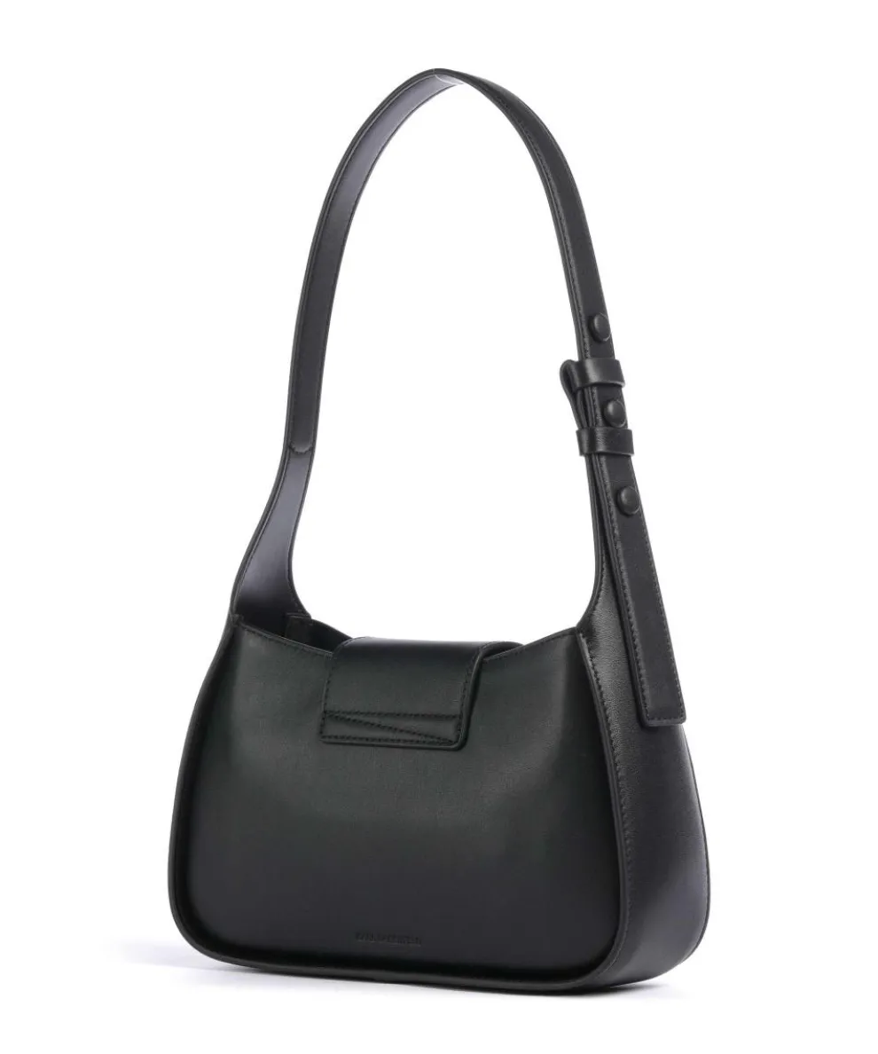 K/Signature Schultertasche fein genarbtes Rindsleder schwarz