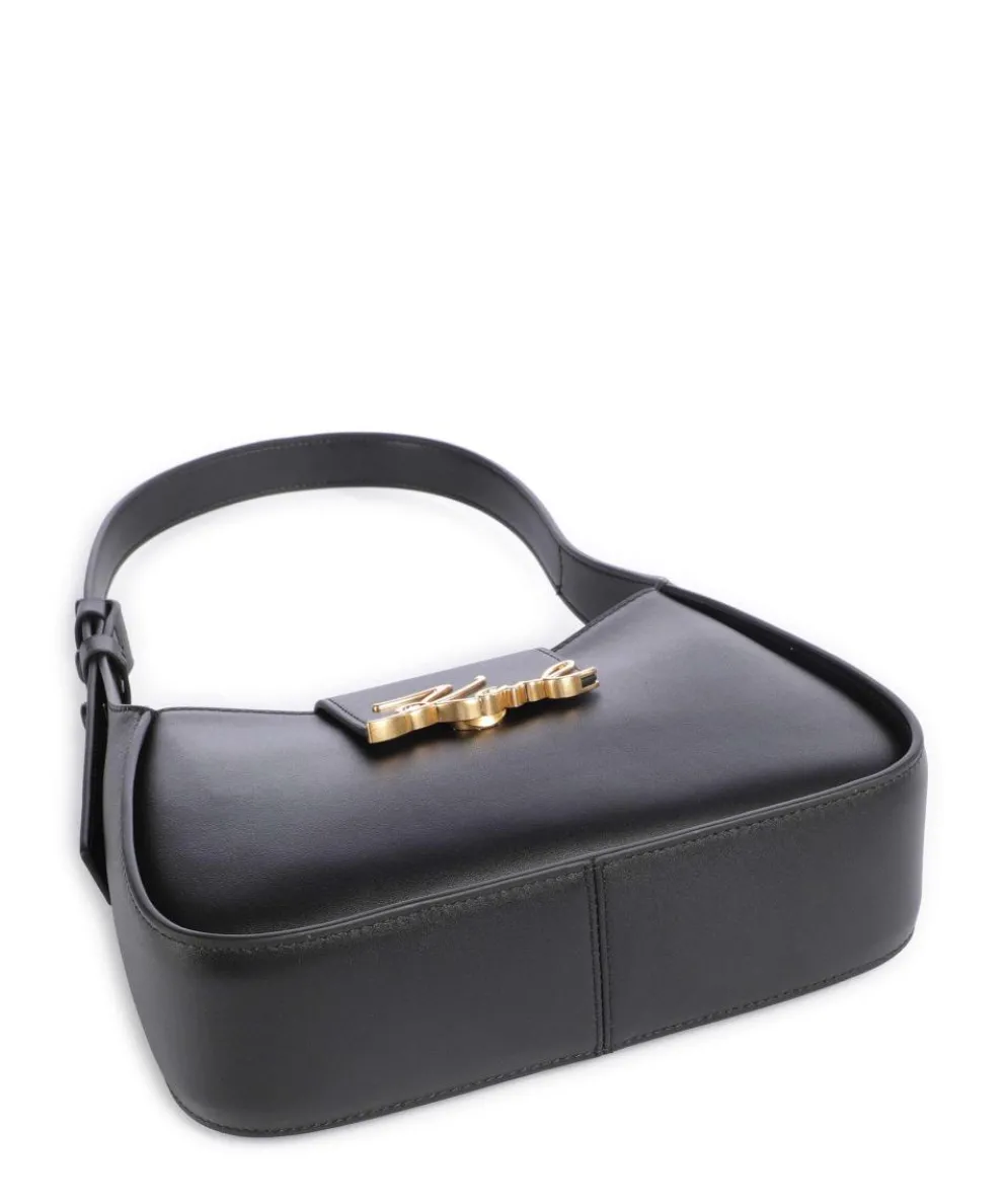 K/Signature Schultertasche fein genarbtes Rindsleder schwarz