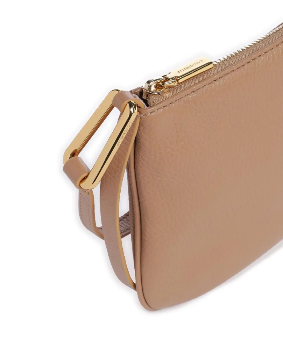 Magie Umhängetasche genarbtes Leder hellbraun