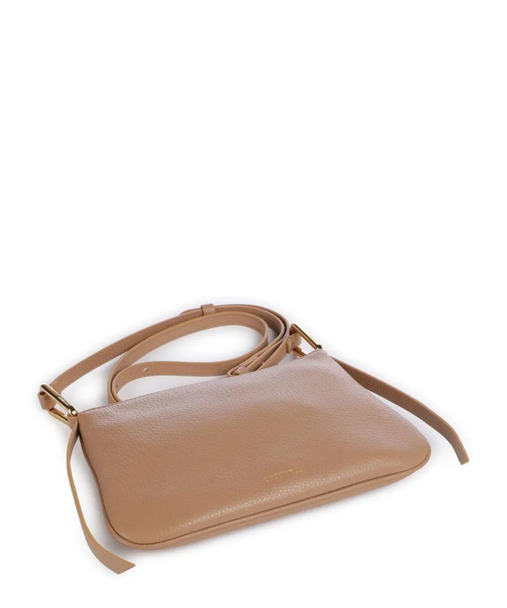 Magie Umhängetasche genarbtes Leder hellbraun