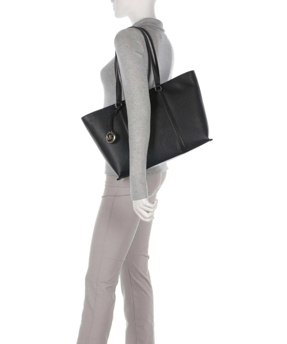 Temple Shopper genarbtes Rindsleder schwarz