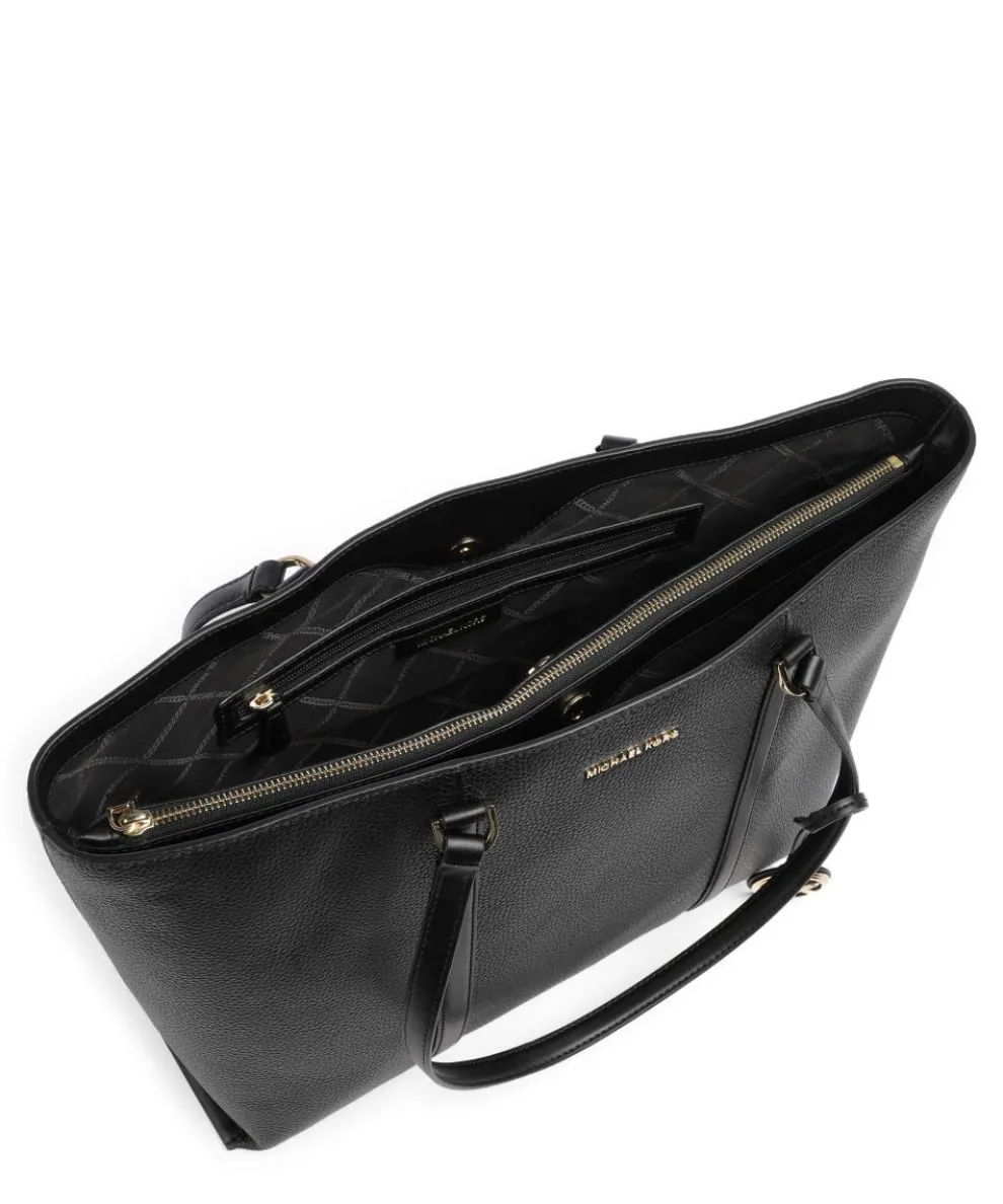 Temple Shopper genarbtes Rindsleder schwarz