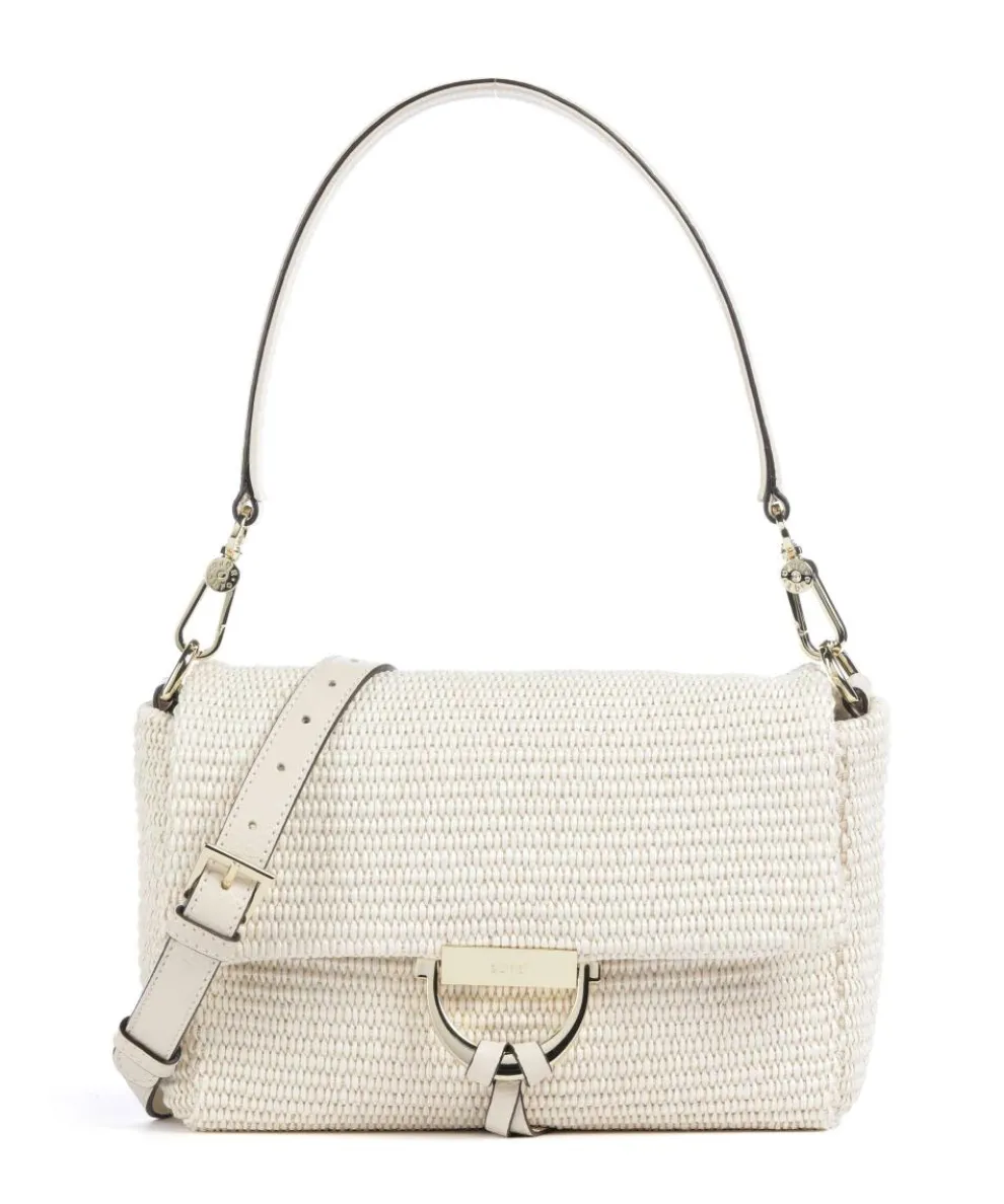 Raffia Temi Schultertasche Bast elfenbein