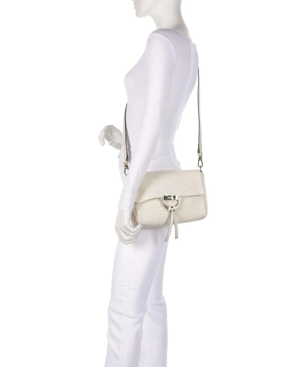 Raffia Temi Schultertasche Bast elfenbein