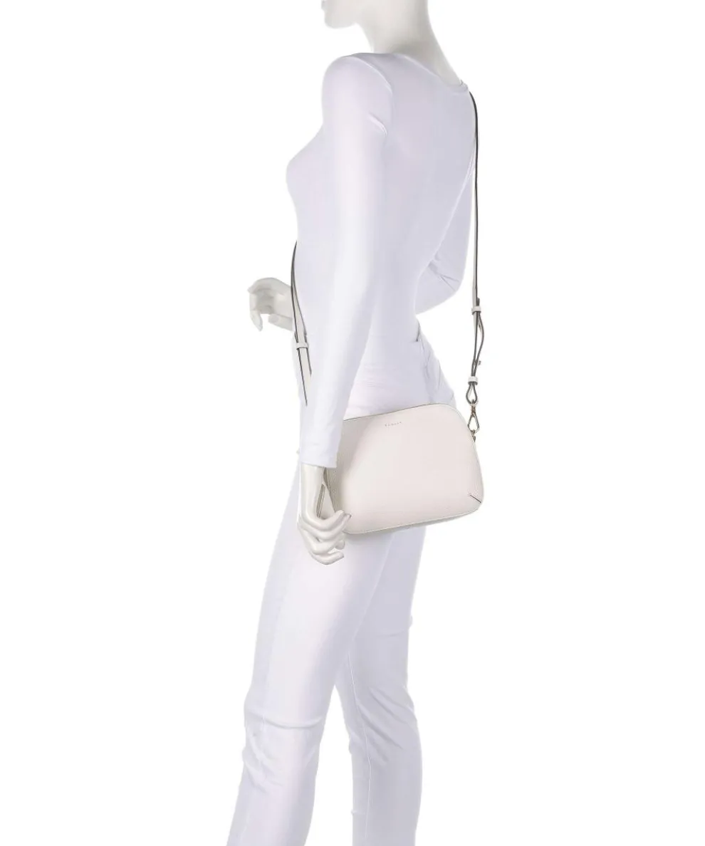 Dukes Place Umhängetasche genarbtes Rindsleder elfenbein