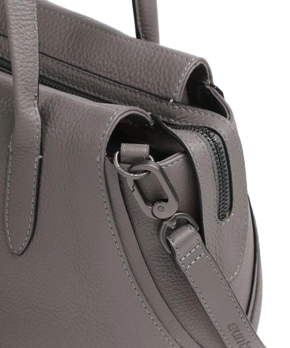 Philocalists Precious Handtasche genarbtes Rindsleder dunkelgrau