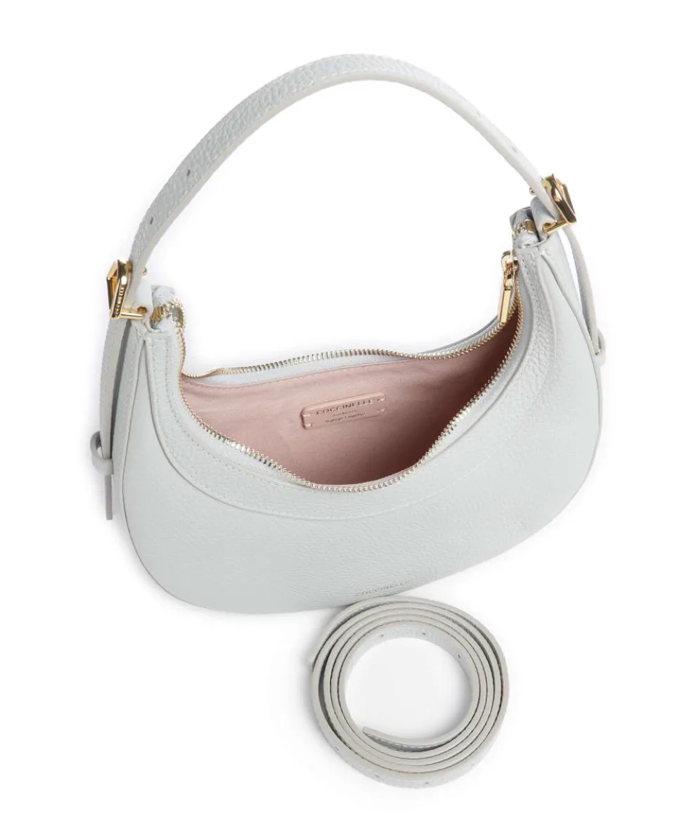 Whisper Schultertasche genarbtes Rindsleder hellblau