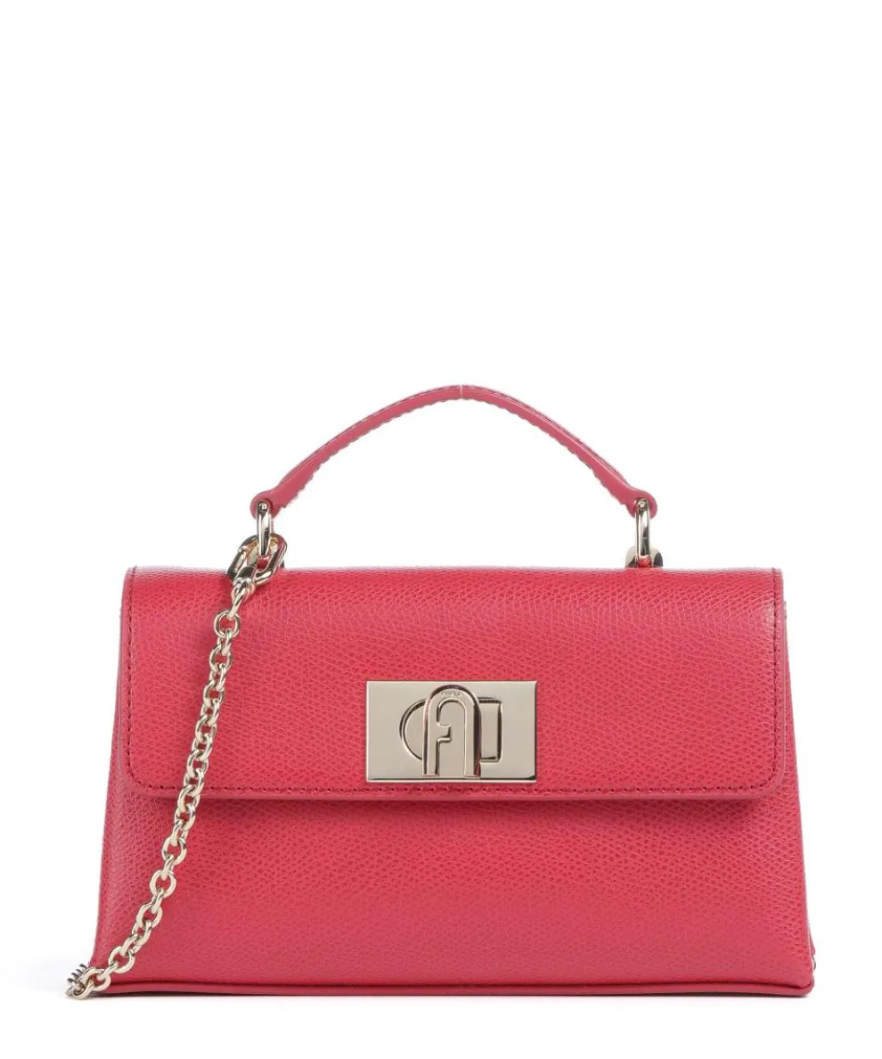 1927 Mini Umhängetasche genarbtes Leder dunkelrot