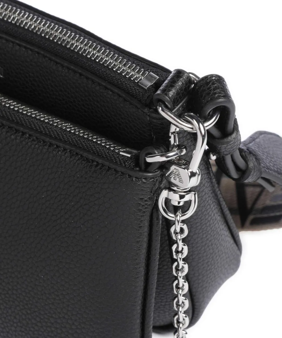 Dea Schultertasche Lederimitat schwarz