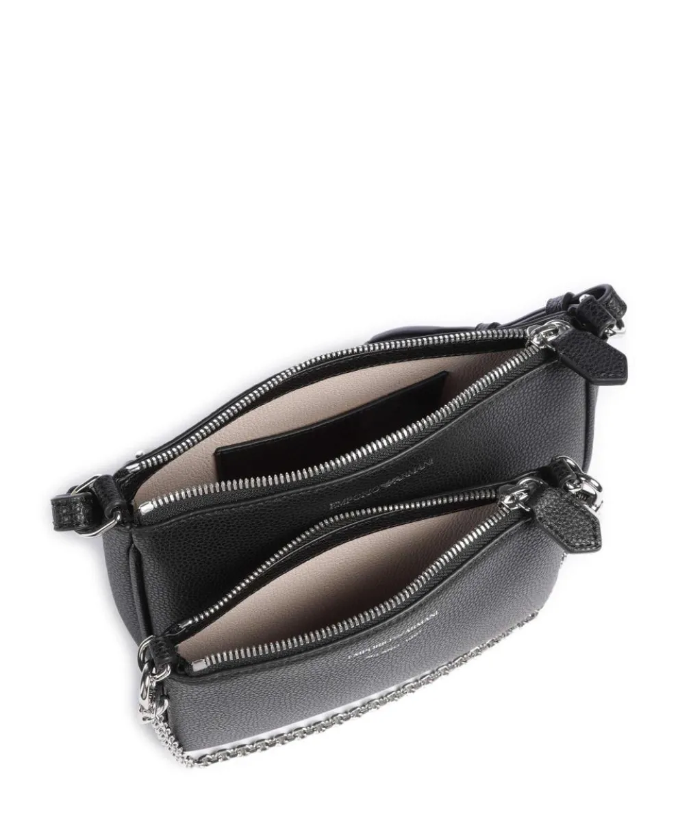 Dea Schultertasche Lederimitat schwarz