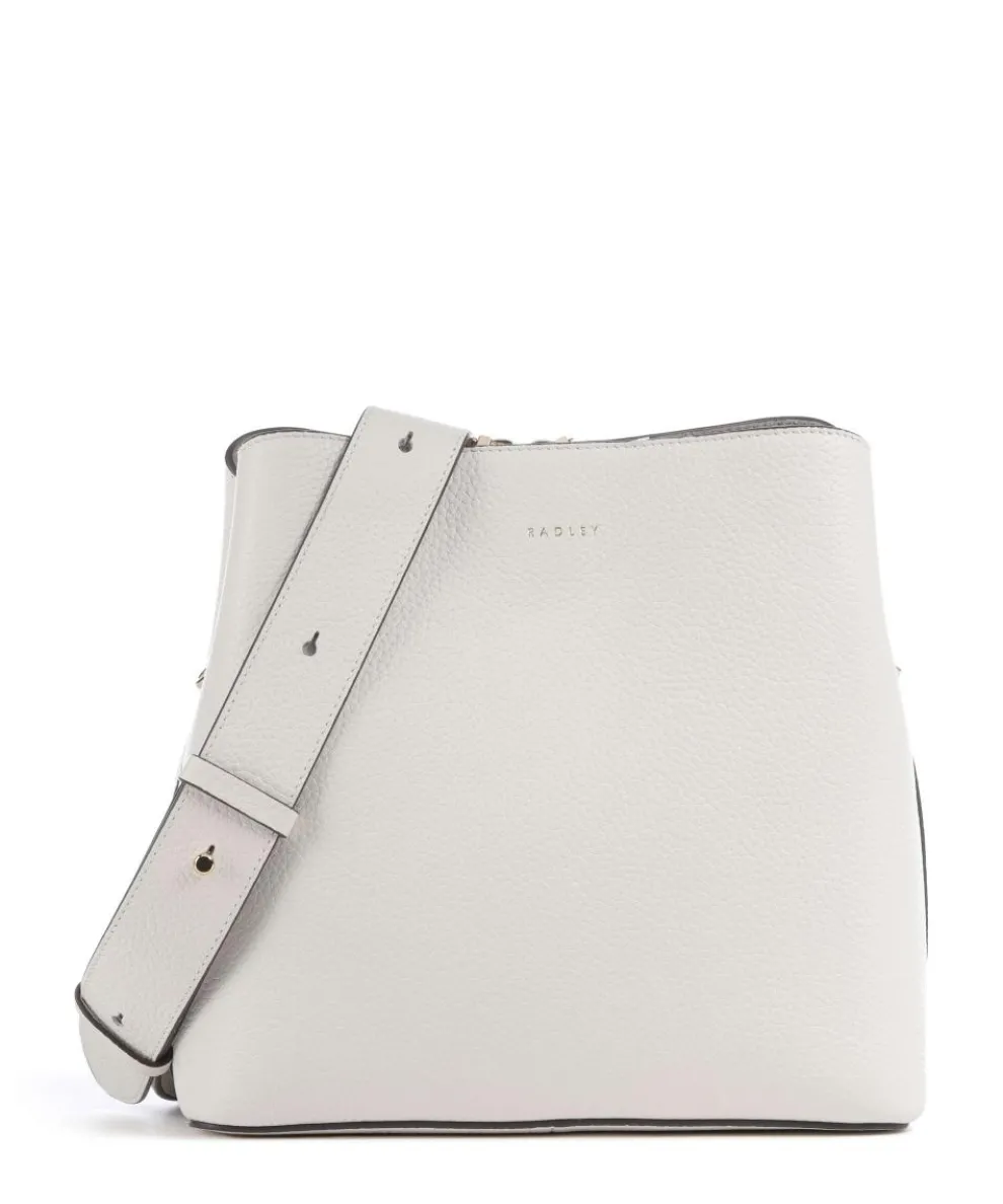 Dukes Place Umhängetasche genarbtes Rindsleder elfenbein