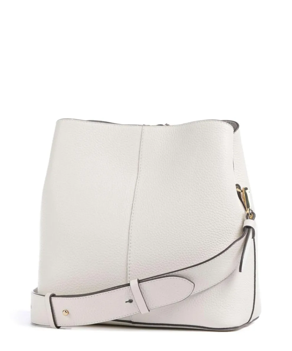 Dukes Place Umhängetasche genarbtes Rindsleder elfenbein