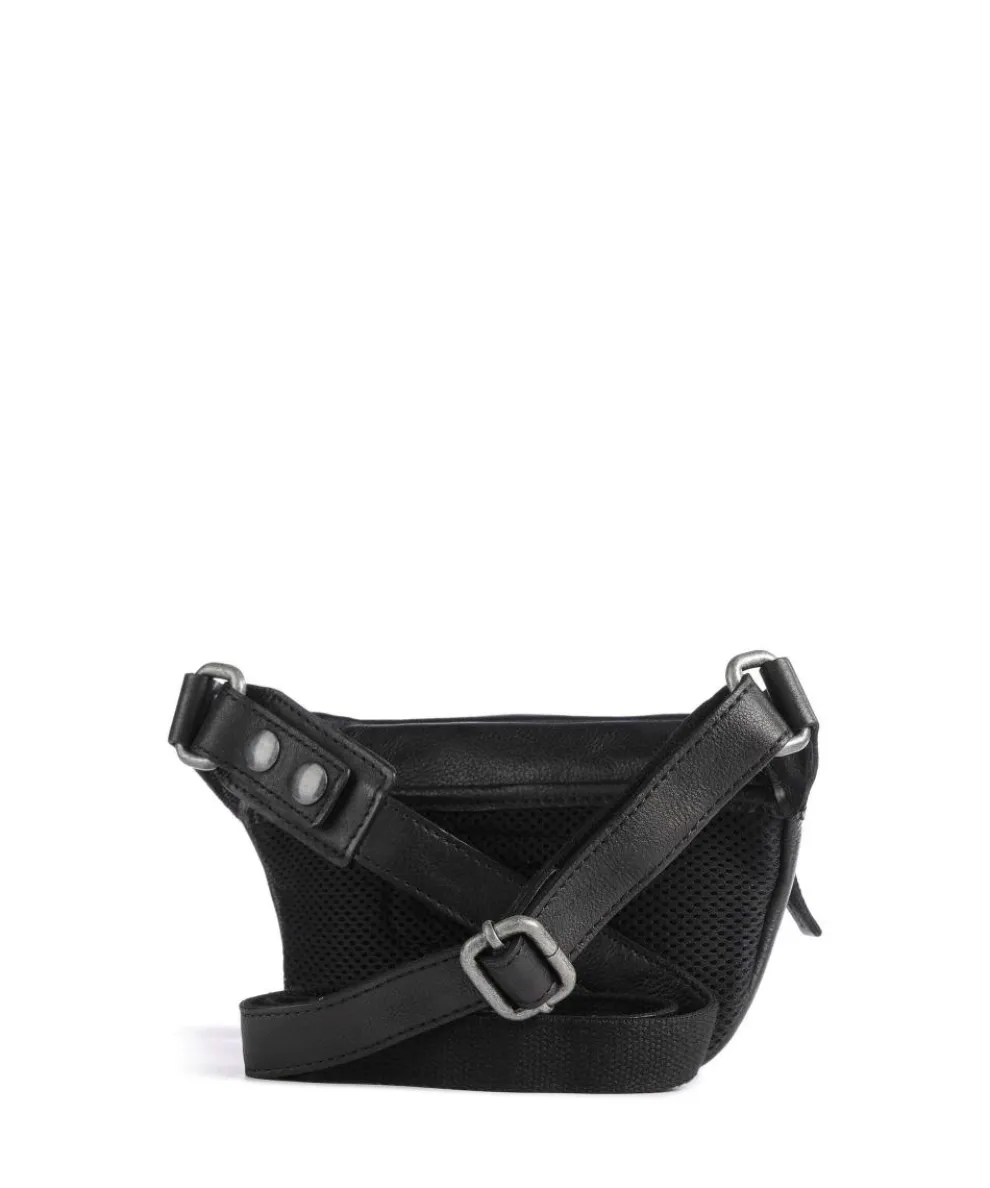 Apache Gürteltasche fein genarbtes Leder schwarz