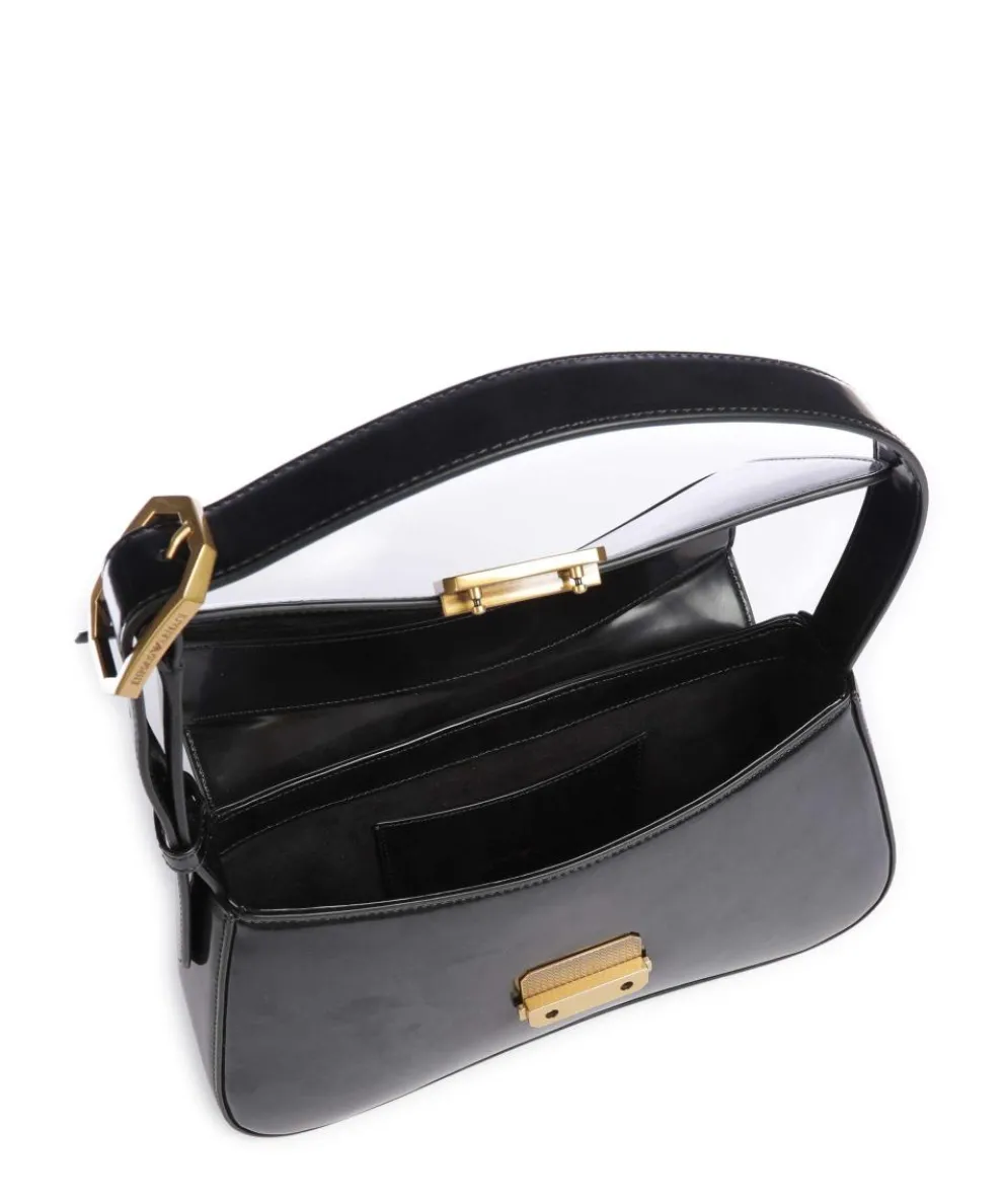 Cassandra Schultertasche Lederimitat schwarz