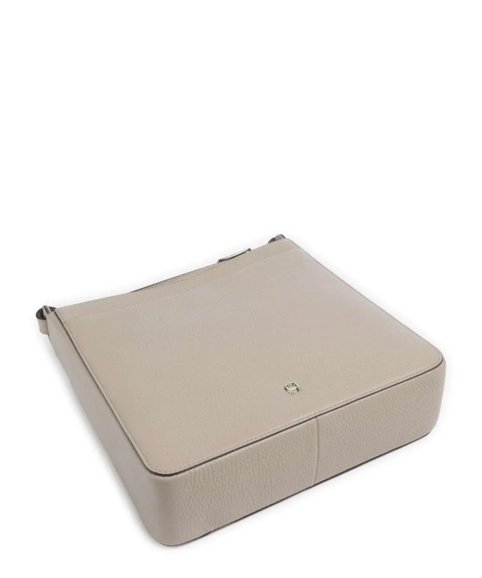 Pura M Schultertasche genarbtes Rindsleder beige