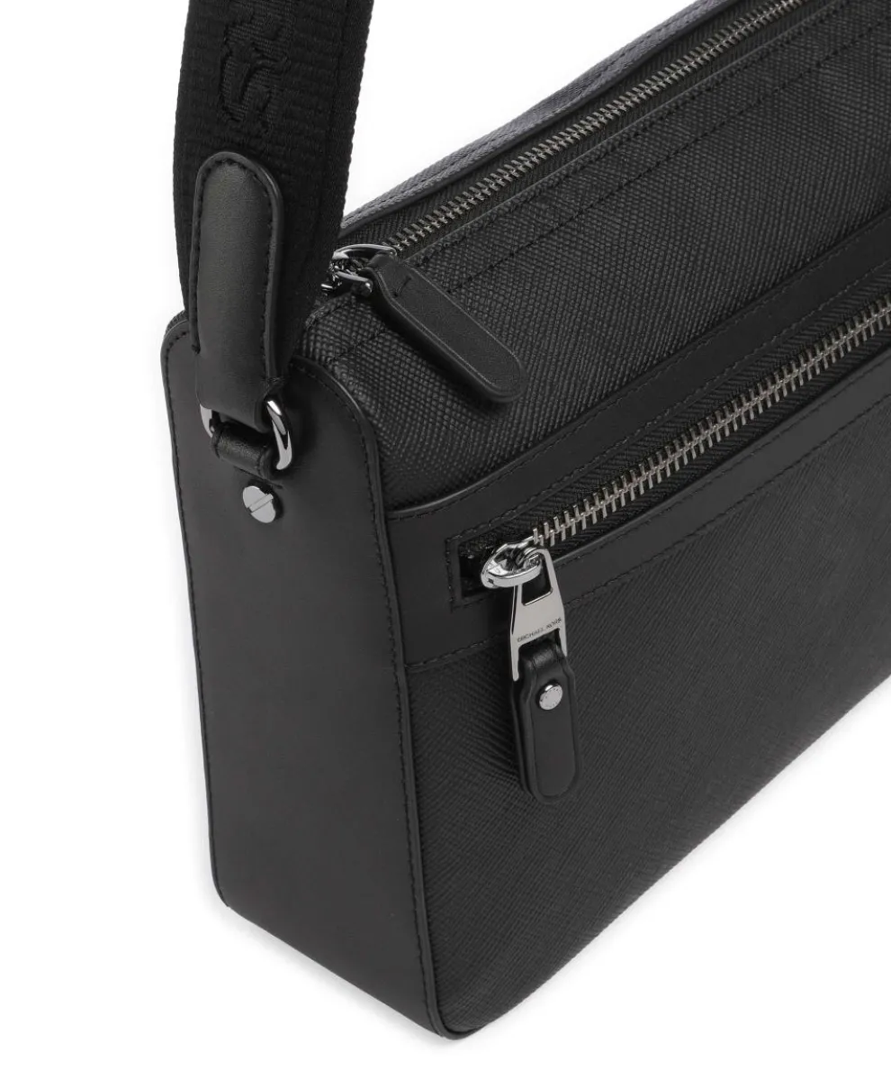 Edison Kuriertasche Saffiano Leder schwarz