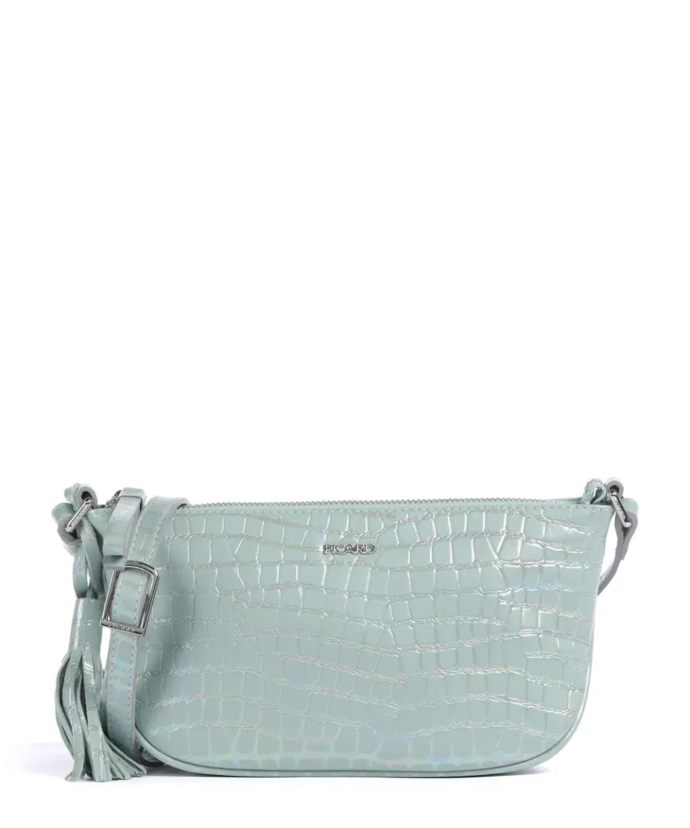 Mermaid Umhängetasche geprägtes Leder mintgrün