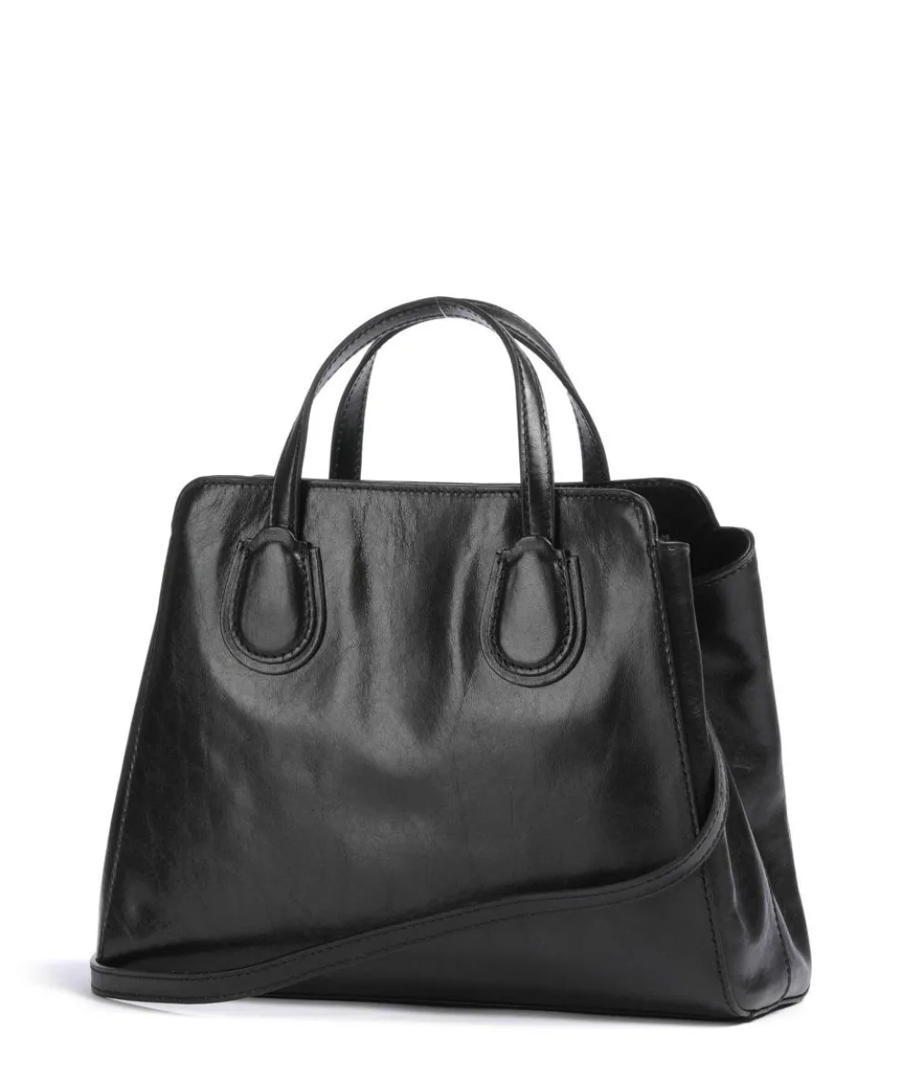 Elettra Handtasche fein genarbtes Rindsleder schwarz