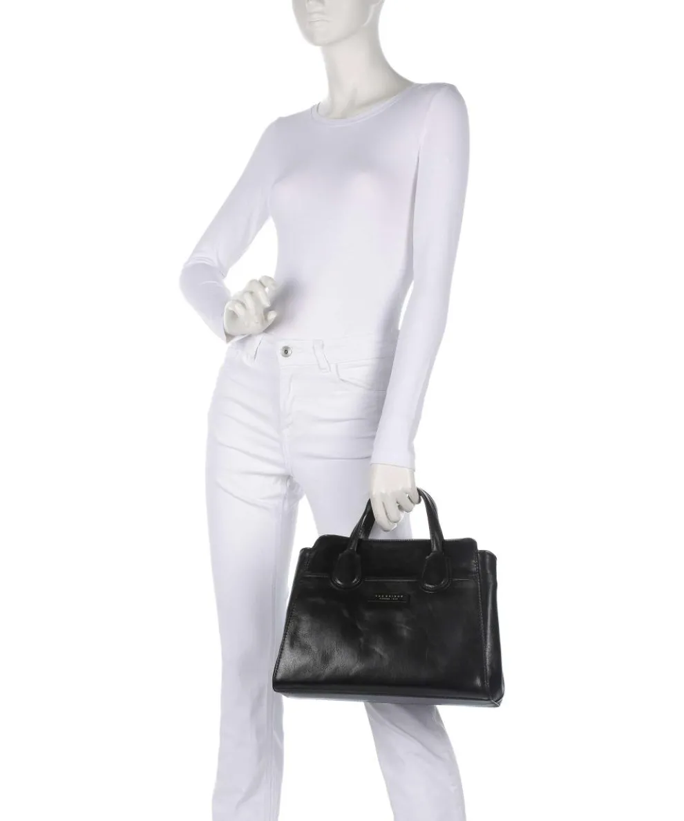 Elettra Handtasche fein genarbtes Rindsleder schwarz