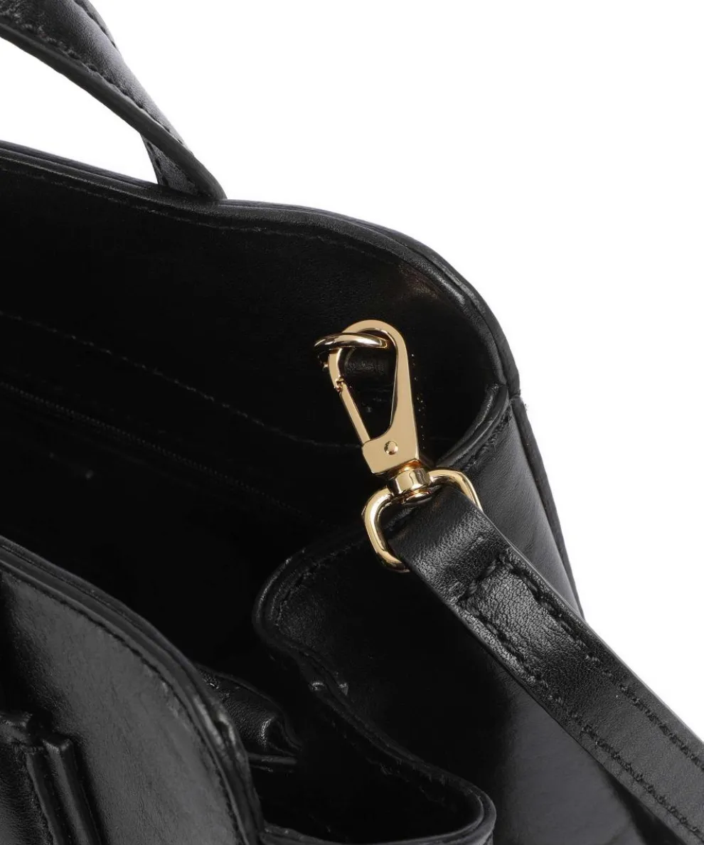 Elettra Handtasche fein genarbtes Rindsleder schwarz