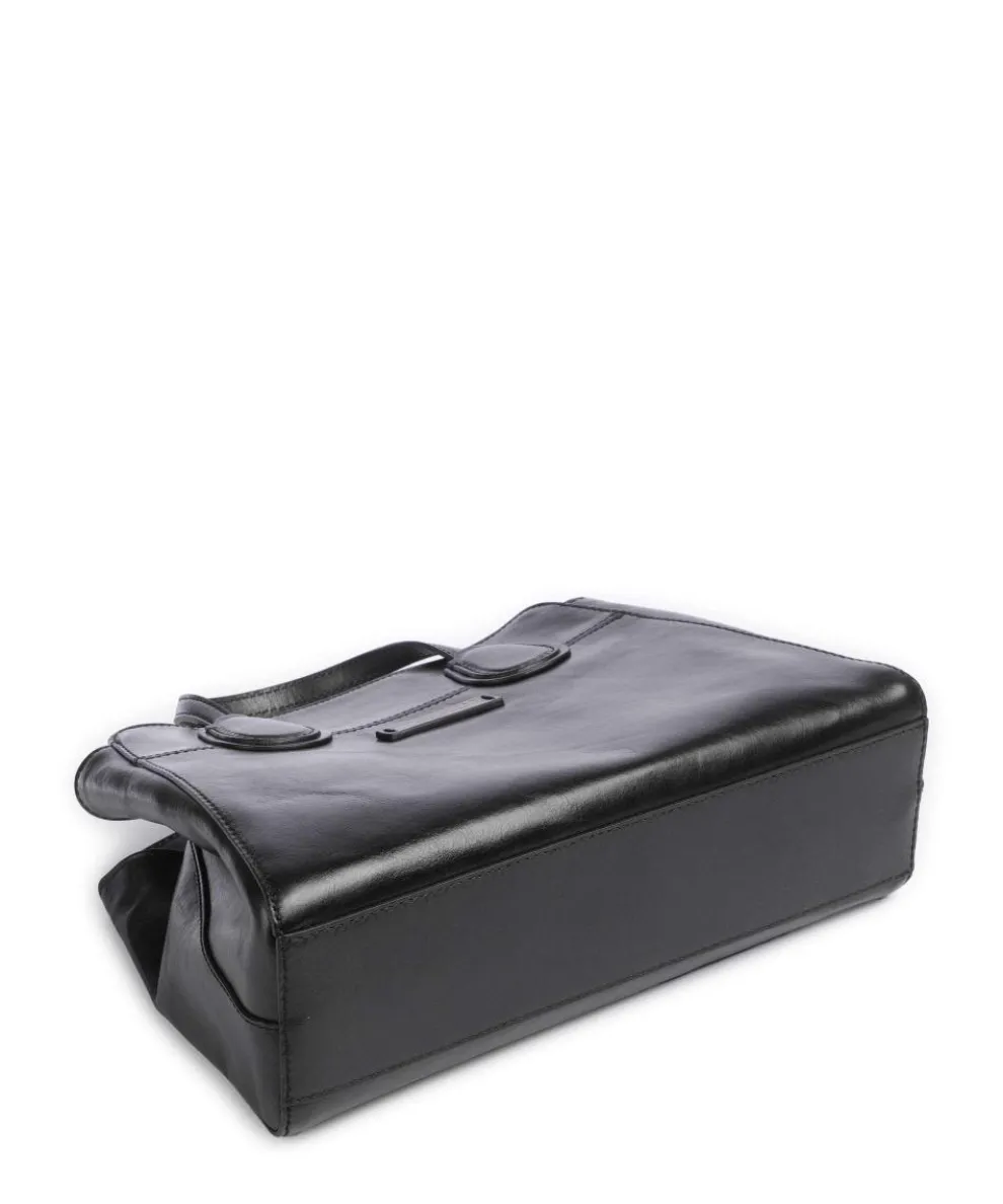 Elettra Handtasche fein genarbtes Rindsleder schwarz