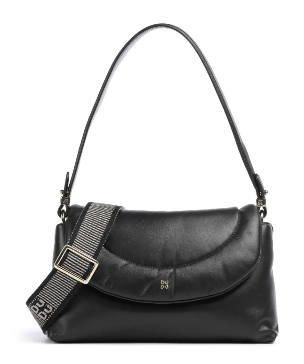 Melville S. Schultertasche fein genarbtes Leder schwarz