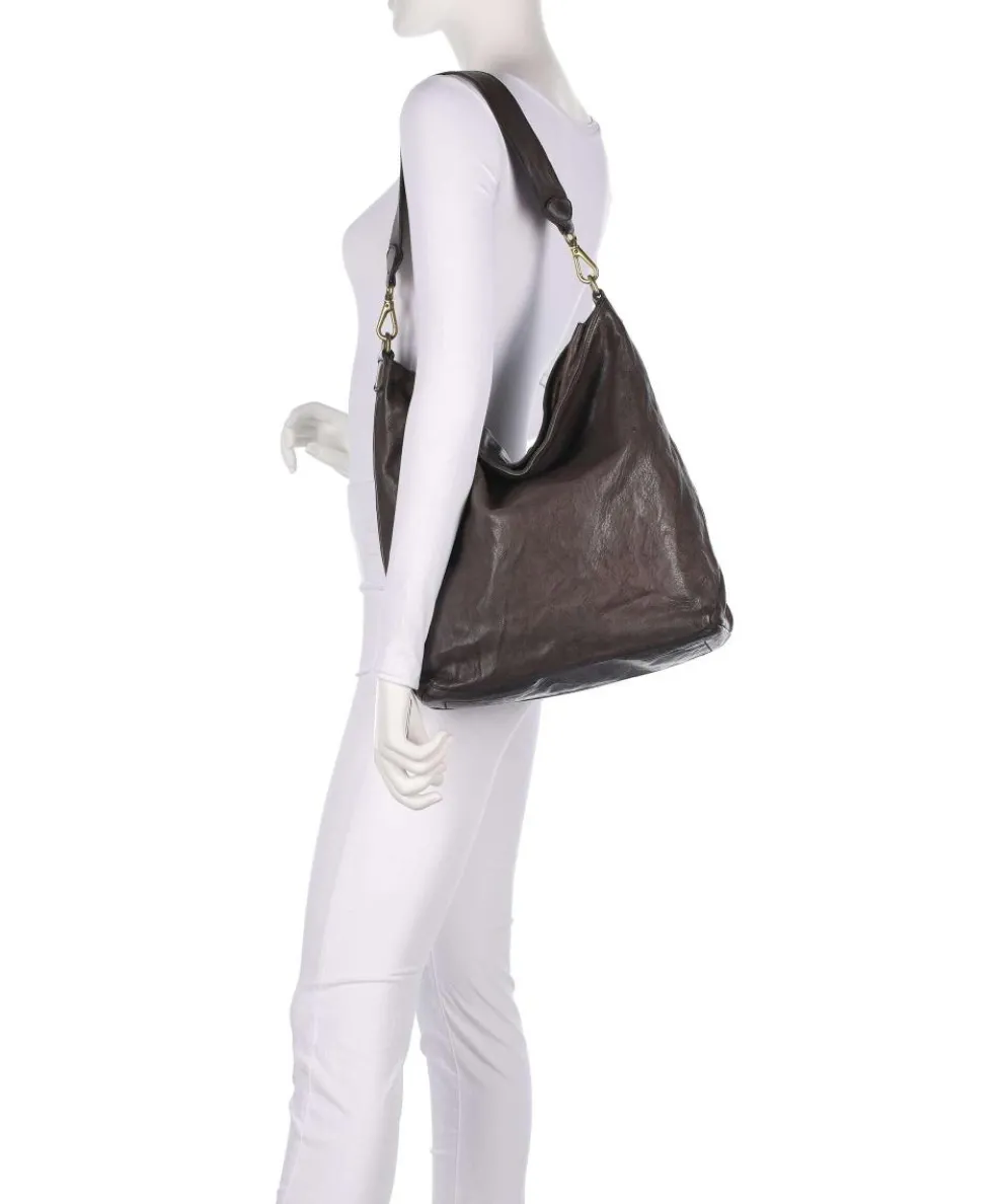 Beuteltasche fein genarbtes Rindsleder dunkelgrau