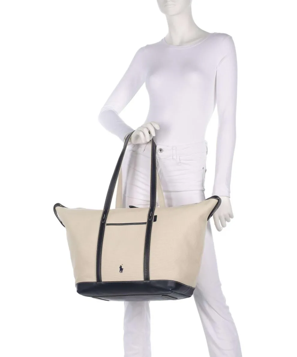 Canvas Large Shopper Canvas beige/blau