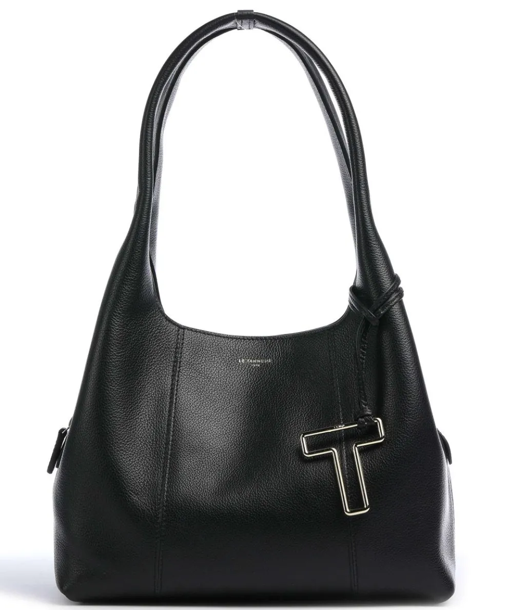 Juliette Beuteltasche genarbtes Rindsleder schwarz