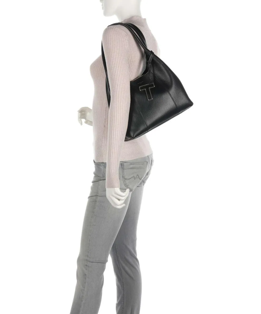 Juliette Beuteltasche genarbtes Rindsleder schwarz