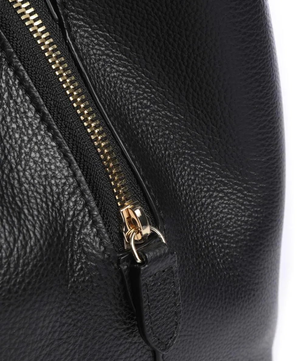 Juliette Beuteltasche genarbtes Rindsleder schwarz