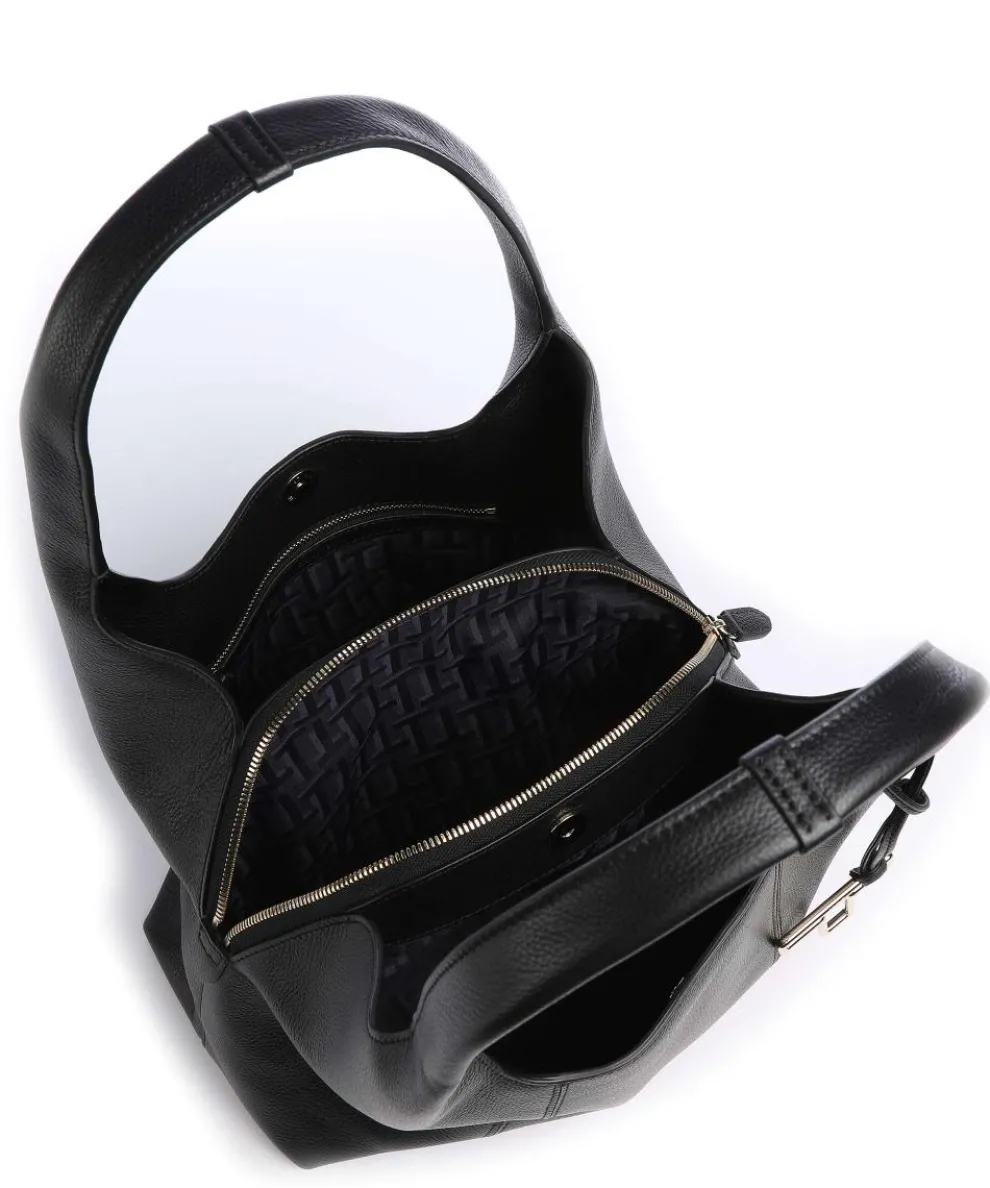 Juliette Beuteltasche genarbtes Rindsleder schwarz