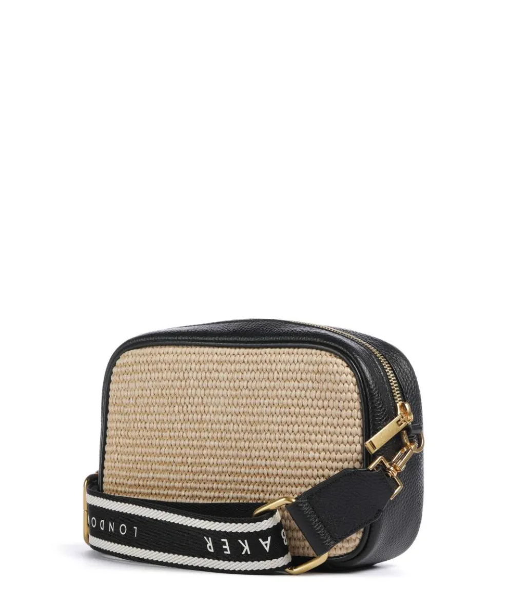 Bardas Umhängetasche genarbtes Leder, Kunststoff beige/schwarz