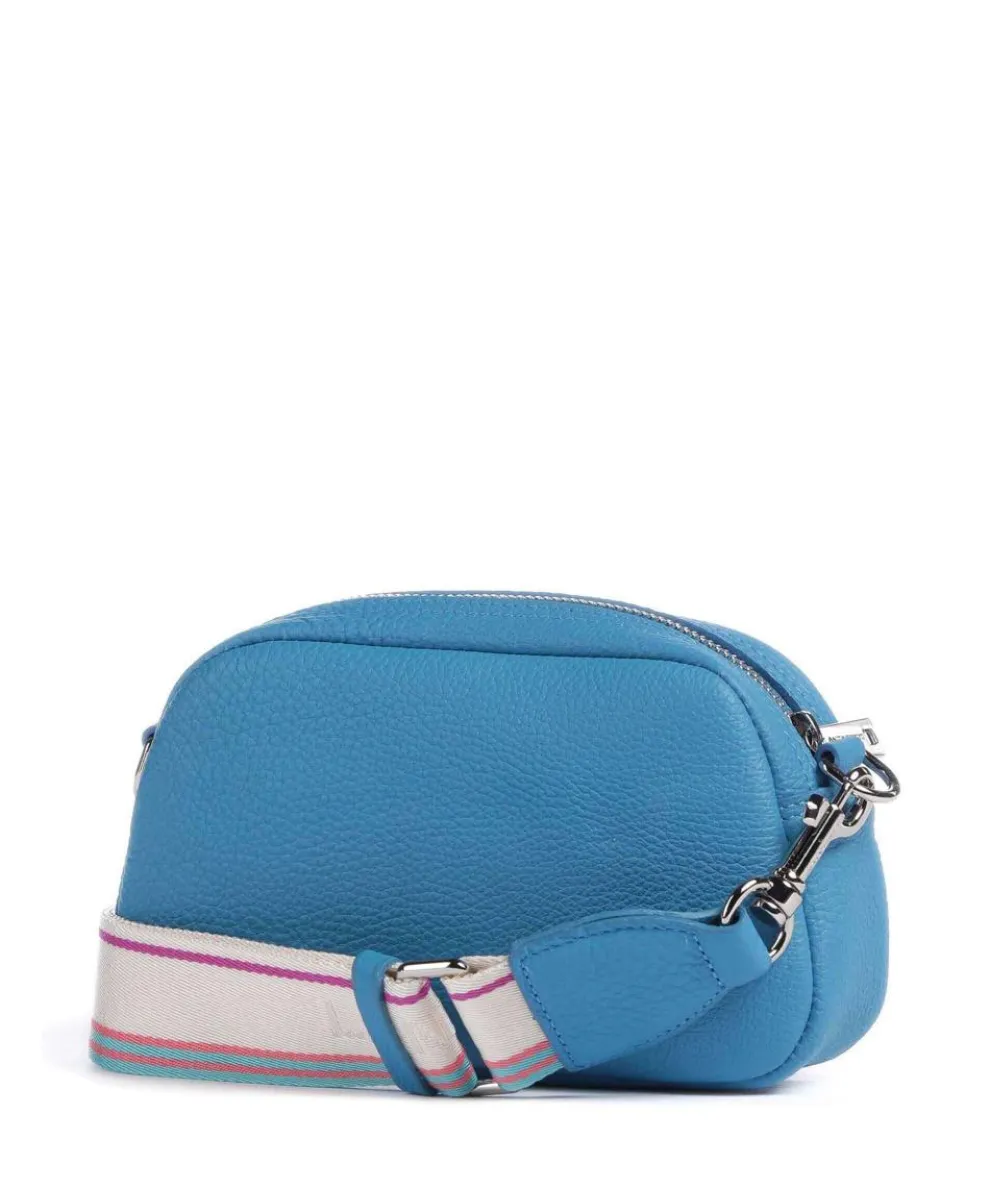 Studio Mimi Umhängetasche genarbtes Leder blau