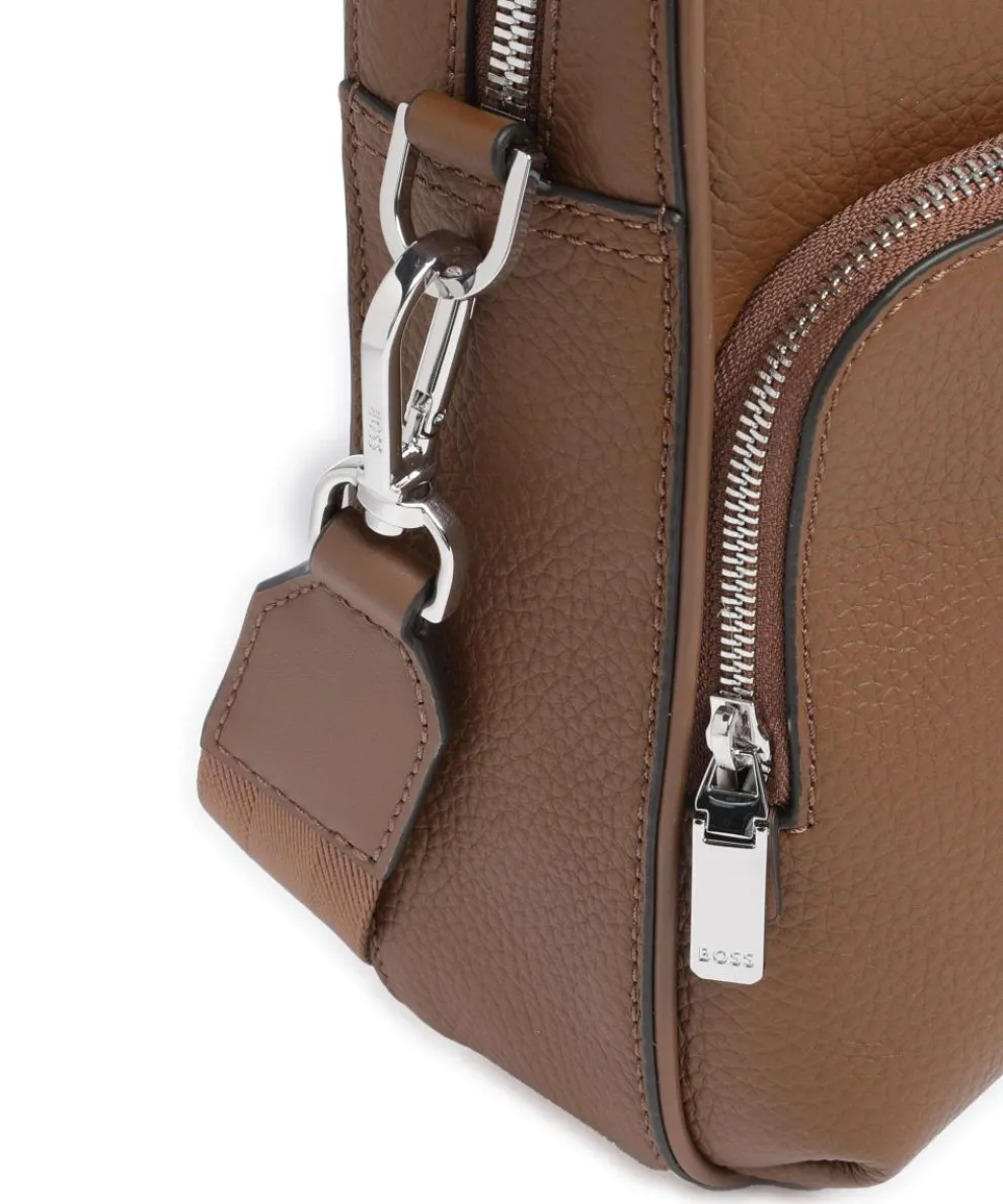 Crosstown Aktentasche 14″ genarbtes Rindsleder braun